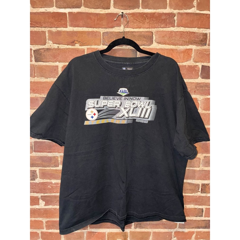 NFL Pittsburgh Steelers SB XLIII 2009 T-Shirt‎ Mens XL Black